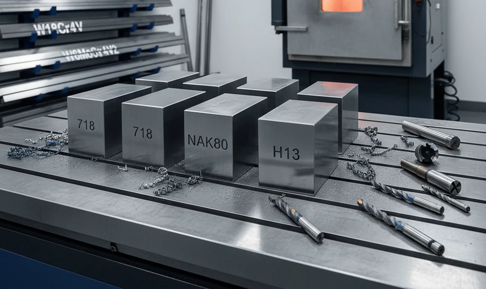 prehardened mold steel 718 nak80 no annealing cnc machining
