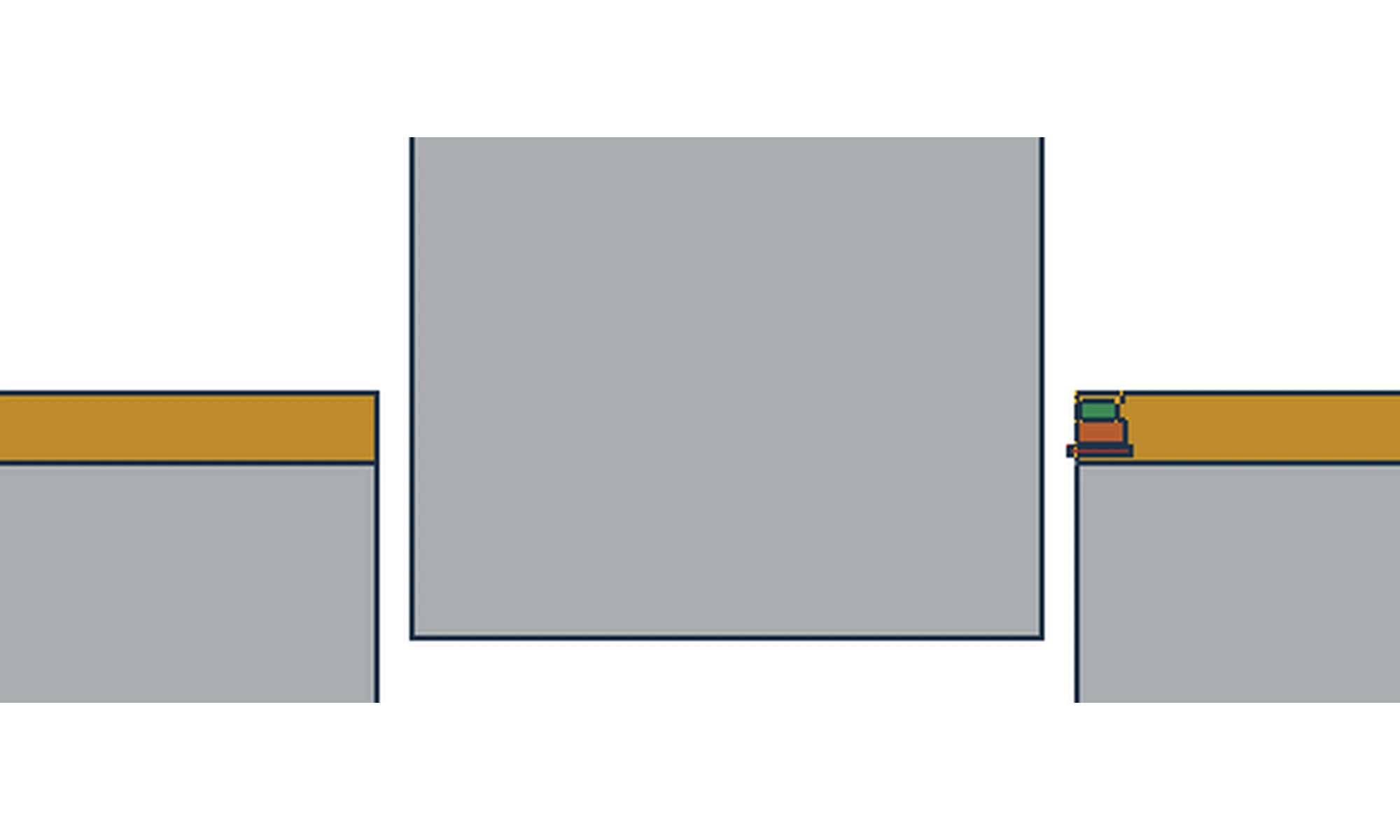 Illustration of rollover, burnished shear band, rough fracture zone and burr on a blanked edge